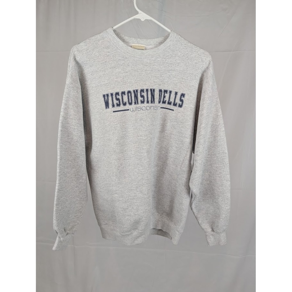 Vintage Lee Ultraweight Wisconsin Dells Sweatshirt Gray Crewneck Mens Medium